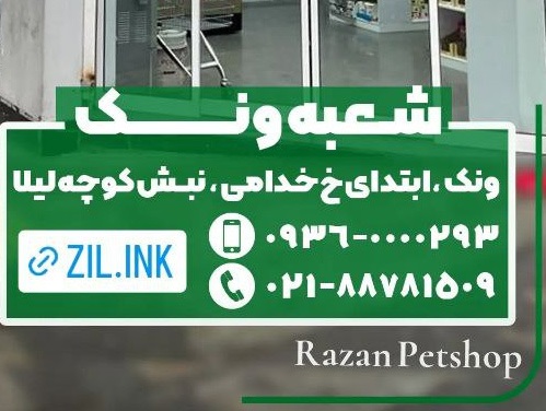 پت شاپ رازان تهران شعبه ونک 
